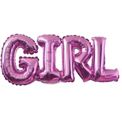 Фольгована фігура надпись "Girl" (рожева) 4642 фото