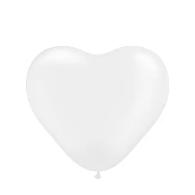 Кулі-серця Калісан 12" (Білий (White)) (100 шт) 4628 фото