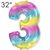 Фольга 32" Радуга градиент цифра 3 (Flexmetal) 32-FM-Rainbow-3 фото