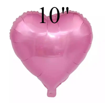 Фольга Китай маленькое сердце 10" пастель розовое 1463 фото