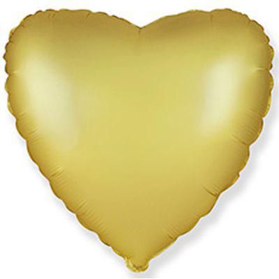 Фольга Flexmetal Серце 18" Сатин Золото 1204-0955 фото