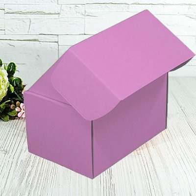 Подарункова коробка самозбірна маленька "Рожева" (16х11х10) 2344 фото