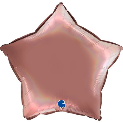 Фольга Звезда 18" Голографический розовый Платиновый (Grabo) 192P04RHRG фото