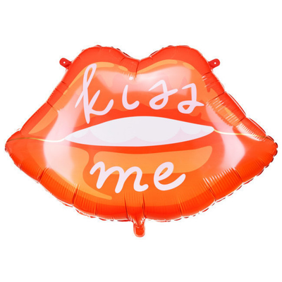 Фольгированная фигура большая Губы Kiss me Party deco FB197 фото
