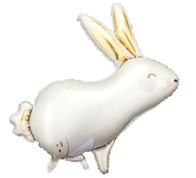 Фольгована фігура велика Кремовий кролик Partydeco FB189 фото