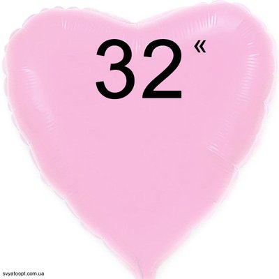 Фольга Flexmetal серце 32" Пастель рожеве 3204-0005 фото