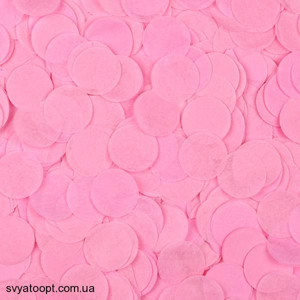 Конфетті коло 50 грамм рожевий 12 мм 5615 фото