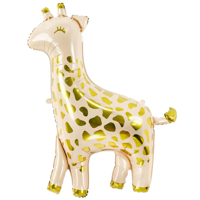 Фольгированная фигура "Жираф золото в инд. уп." T-174 фото