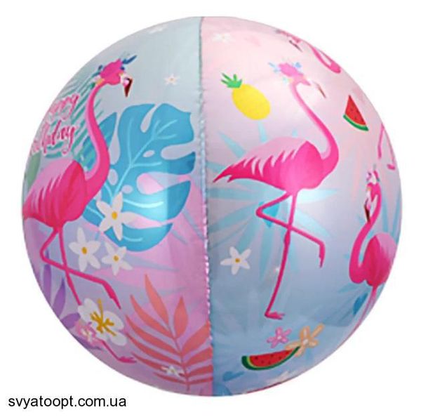 Фольга 3D сфера Фламинго Китай (22") 22060 фото
