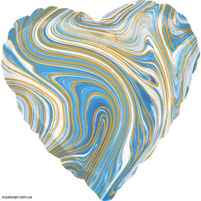 Фольга Агат серце 18" блакитне Anagram 3202-2727 фото