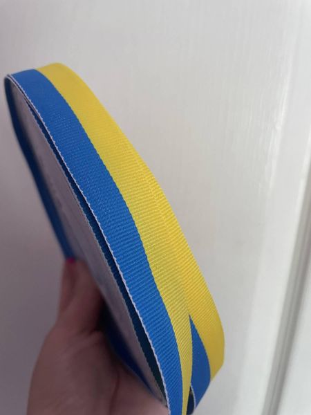 Репсовая лента 2,5 см (Флаг Украины) 68511 фото