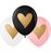 Шары ТМ Sharoff 12" (Сердца золотые белый/розовый/черный фон) (50 шт) KDI-0083 фото