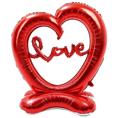 Стояча фольгована фігура "Червоне серце LOVE" Китай FL-013-22 фото