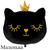 Фольгированная фигура "Кошка Чёрна с короной маленькая в инд. уп." T-184 фото