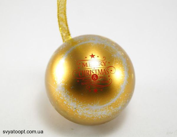 Коробочка жестяная "Merry Christmas (золото)" 63-1095z фото