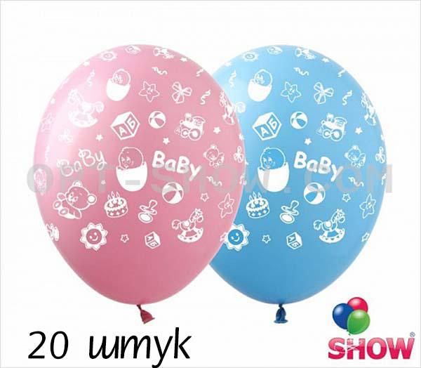 Кульки (20 шт.) ТМ Show (5 ст.) 12" (Baby) SDR-11-20 фото