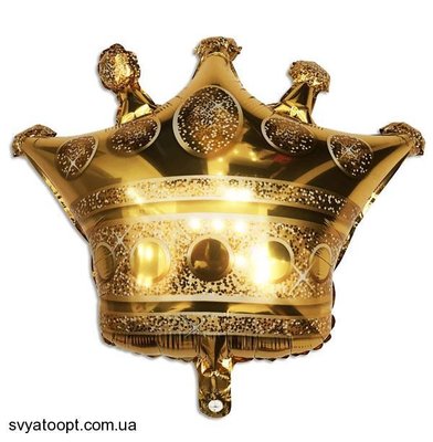 Фольгована фігура Корона золота маленька 70*75 см (Китай) (в індив. упаковці) 4752 фото