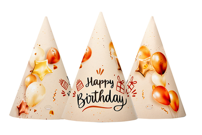 Святковий ковпак "Happy Birthday кульки"(20 шт/уп) 7003-0063 фото