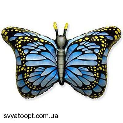 Фольгированная фигура большая голубая Бабочка 901778А Flexmetal 3411 (в Инд. уп.) 3207-3411 фото