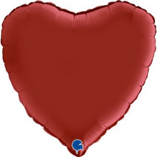 Фольга Сердце 18" Рубин красный (Grabo) 180S05RR фото