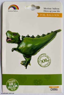 Инд.УПАК. Фольгированная фигура Динозавр зеленый XXL (Китай) А-059 фото