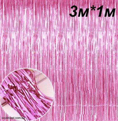 Штора для фотозоны розовая 3м*1м 5066 фото