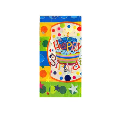 Дитяча скатертина на стіл "HB кольоровий фон + торт" (110*180) 4154 фото