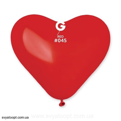 Шары-сердца Gemar 10" CR/45 (Красный) (100 шт) 1105-3010 фото