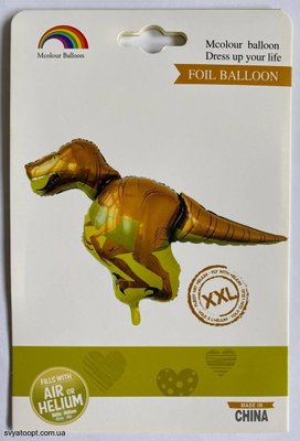 Инд.УПАК. Фольгированная фигура Динозавр желтый XXL (Китай) А-061 фото