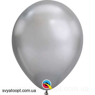 Повітряні кульки Qualatex Хром 11" (28 см). Срібло (Silver) 3102-0084 фото