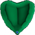Фольга Серце 18" Темно - зелений (Grabo) 18011DGR фото