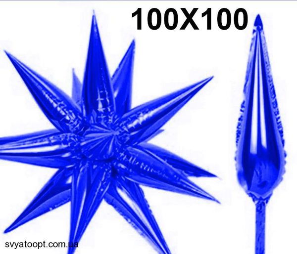 Фольга 3D Ежик Синий (составной) (100*100 см) Китай 5825 фото