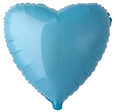 Фольга Flexmetal серце 18" блакитне пастель 7432 фото