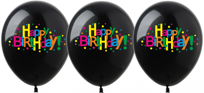 Кульки ТМ Show (1 ст.) 12" (Happy Birthday кольорове конфетті) (100 шт.) SDR-118 фото