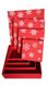 Набір подарункових коробок "Новий рік червона сніжинки" (4 шт.) двосторонній картон (h-9) kor-NGKS-h9 фото 1