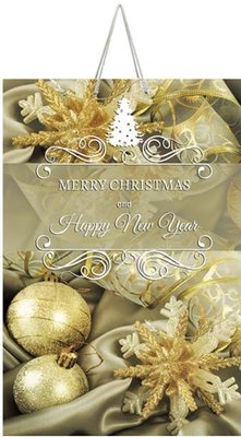 Подарочный пакет "Merry Christmas and Happy New Year" 17х11х5 см pak-03 фото