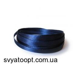 Атласна стрічка 0,6 см (Темно-Синя) 3605 фото
