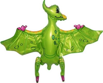 Фольгована фігура Ходячка Динозавр Птеродактиль Зелений (Китай) 3247 фото
