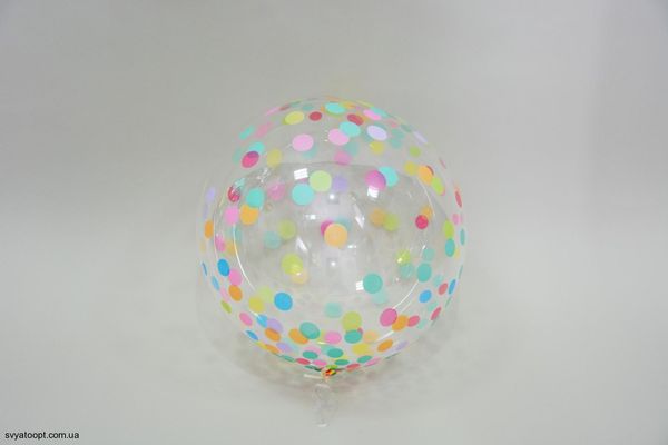 3D сфера Bubble Кружечки Різнокольорові (18") Китай R01 фото