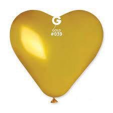 Шары-сердца Gemar 6" CR6/39 (Металлик золото) (100 шт) 9358 фото