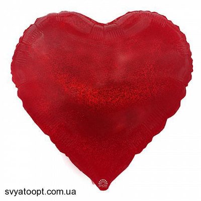Фольга Арт-шоу 18" сердце Красное голограмма AS-104 фото
