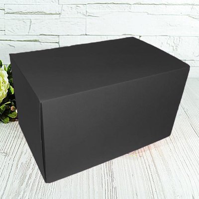 Подарочная коробка самосборная большая "Черная" (34х22х20) двусторонний картон 9274 фото
