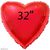 Фольга Flexmetal серце 32" металік червоне 1204-0127 фото