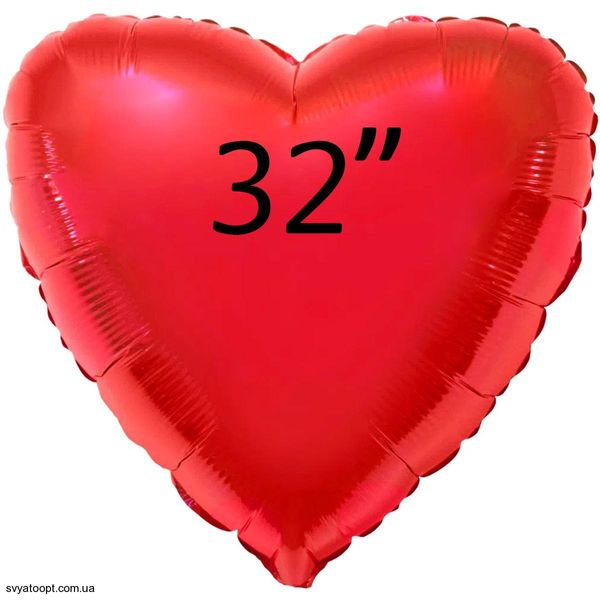 Фольга Flexmetal серце 32" металік червоне 1204-0127 фото