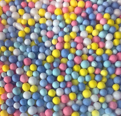 Пенопластовые шарики 2-3 мм (Ассорти цветное) 1л peno-1 фото