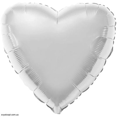 Фольга Flexmetal серце 18" Срібло 1204-0086 фото