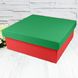 Новорічна коробка для подарунків "№2 Зелено-червона" (25х25х9) 7686zk фото 1
