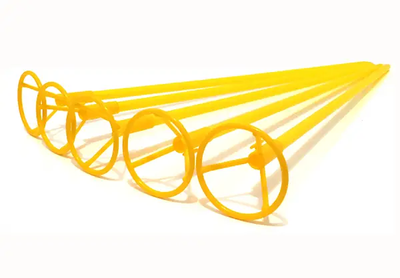 Жовті палички для фольгованих кульок 40 х 0,9см з кліпсою (50 шт) 5-66827-2 фото