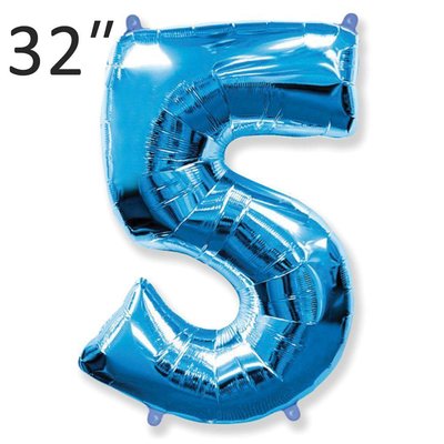 Фольга 32" Синя цифра 5 (Flexmetal) 32-FM-Blue-5 фото