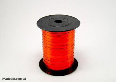 Стрічка металізована 5 мм (червона) 1620 фото